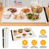 Electric Warming Tray Smart Food Warmer Roll Up Heating Pad With Adjustable Temperature Control 3 Auto Timer Settings for Buffet Party Gathering Resta