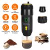 Portable Electric Espresso Machine Cordless Coffee Maker Self-Heating Car Espresso Maker with Anti-Dry Burn Fit for Ground Coffee/NS/DG Capsules for C