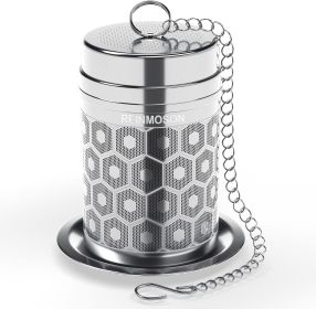 Tea Strainers for Loose Tea, Extra Fine Mesh Tea Infuser, 304 Stainless Steel & Updated Slim Threaded Lid, Loose Leaf Tea Steeper for Black Tea