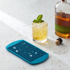 Crushed Ice Tray - Blue: Silicone Ice Mold, 160 Cavities, Reusable, Dishwasher-Safe, Nugget Ice Maker