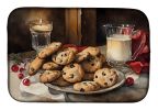 Christmas Cookies for Santa Dish Drying Mat Absorbent Dish Drying Mat Pad for Kitchen Counter Dish Drainer Mat for Countertop, 14 x 21", Multicolor