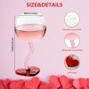 2Pcs Heart Shaped Wine Glass Crystal Wine Glass Lead-Free Goblet Gift for Friends Girlfriends Women Birthday Wedding Anniversary Valentines Day