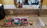 Christmas Gifts Dish Drying Mat Absorbent Dish Drying Mat Pad for Kitchen Counter Dish Drainer Mat for Countertop, 14 x 21", Multicolor