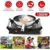 1000W Electric Single Burner Portable Heating Hot Plate Stove Countertop RV Hotplate with 5 Temperature Stepless Adjustments Portable Handles