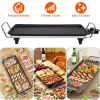 1500W Electric Barbecue Grill Hot Plate Cooking BBQ Griddle Non-Stick Table Top Grill Griddle for Indoor Outdoor Camping Picnic