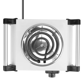 1000W Electric Single Burner Portable Coil Heating Hot Plate Stove Countertop RV Hotplate with 5 Temperature Adjustments Portable Handles (Option: BurnerSilverSingle)