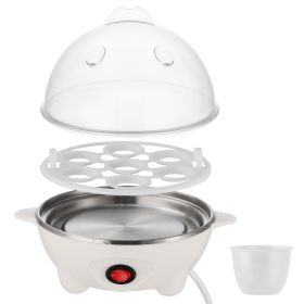Electric Egg Cooker 7-Capacity BPA-Free Hard-Boiled Egg Maker w/ Auto-Off Measuring Cup for Hard Boiled Steamed Vegetables Seafood Dumplings (Option: EggCookerUKGPCT1955)