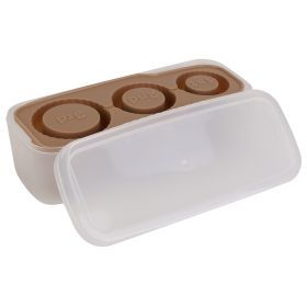 Ice Cube Tray Fit For 20OZ/30OZ/40OZ Stanley Cup Easy Release Silicone Hallow Cylinder Tumbler Ice Cube Mold With Lid And Bin for Iced Juice Whiskey C (Option: IceCubeTrayCoffeeGPCT4975)