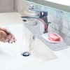 Silicone Faucet Mat Kitchen Sink Splash Guard Drain Mat Drying Pad Kitchen Mat Bathroom Drip Catcher