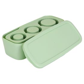 Ice Cube Tray Fit For 20OZ/30OZ/40OZ Stanley Cup Easy Release Silicone Hallow Cylinder Tumbler Ice Cube Mold With Lid And Bin for Iced Juice Whiskey C (Option: IceCubeTrayGreenGPCT4975)