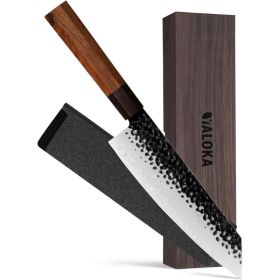 8 Inch Gyuto Knife - Professional Japanese Chef Knife - 3 Layers 9CR18MOV High Carbon Steel - Hand Hammered Blade Kitchen Knife (Option: Kiritsuke Knife)