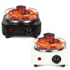 Electric Charcoal Burner 500W Hookah Charcoal Burner Compact Coal Burner for Hooka Cubes Shisha with Grill and Tongs 5 Temperature Gears 338℉-1022℉ Th