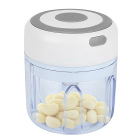 Mini Electric Garlic Chopper 8.45OZ Cordless Garlic Mincer Food Chopper Rechargeable Food Blender Chili Nut Onion Pepper Meat Ginger Baby Food (Option: ElectricChopperWhiteGPCT3091)